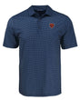 Bears Cutter and Buck Men's Blue Pike Eco Shadow Check Print Polo