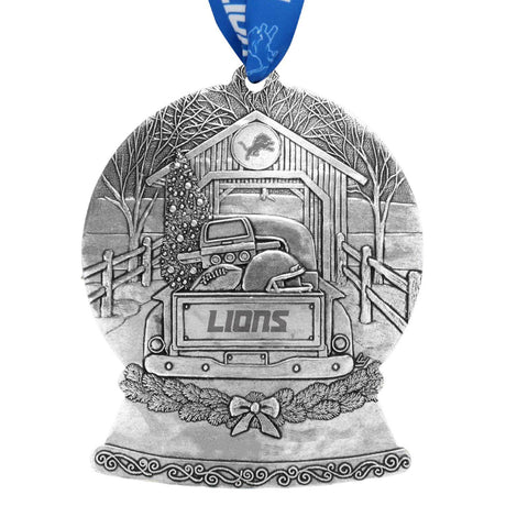 Lions Tailgate Truck Snow Globe Ornament Pro Football Hall of Fame