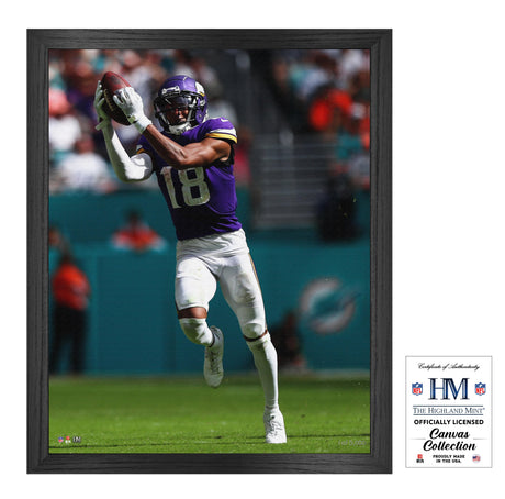 Minnesota Vikings Justin Jefferson 16x20 Framed Canvas