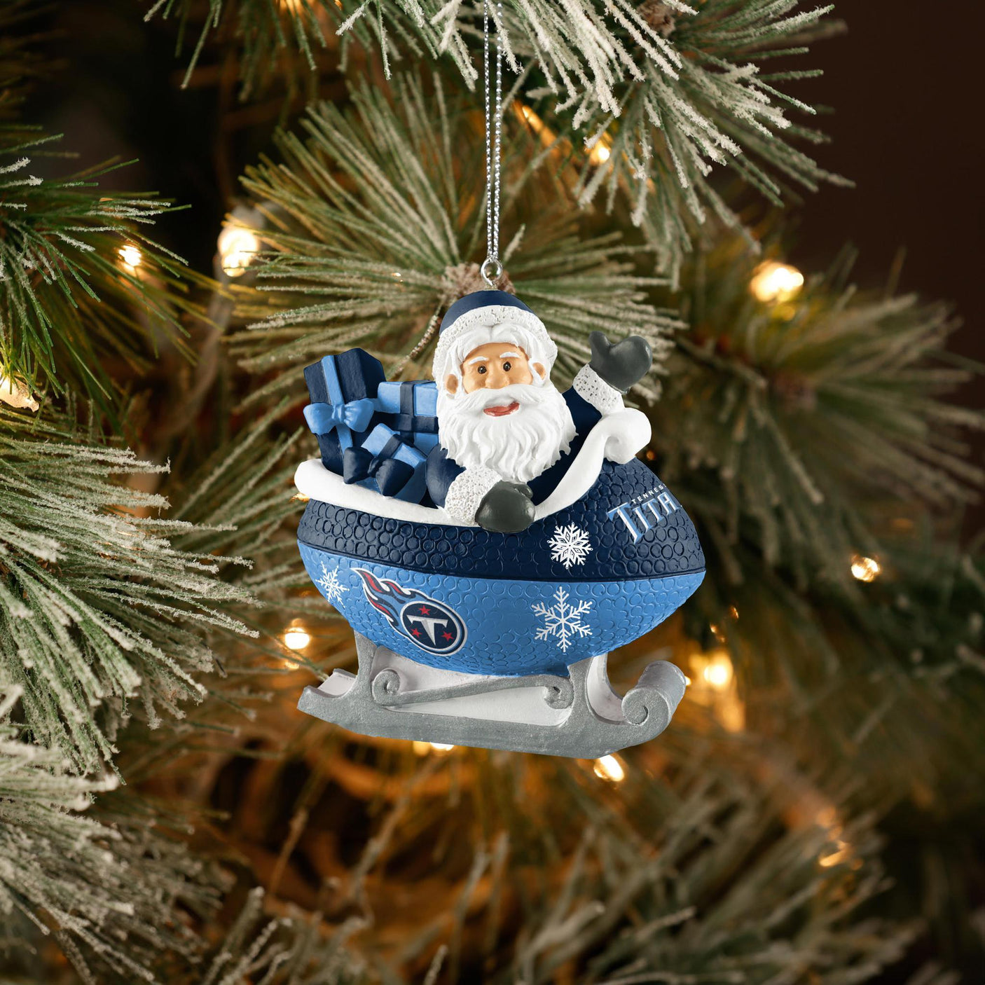Titans Football Sleigh Ornament