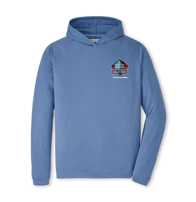 Hall of Fame 2026 Peter Millar Men's Windsor Blue Pine Sugar Stripe Performance Hoodie