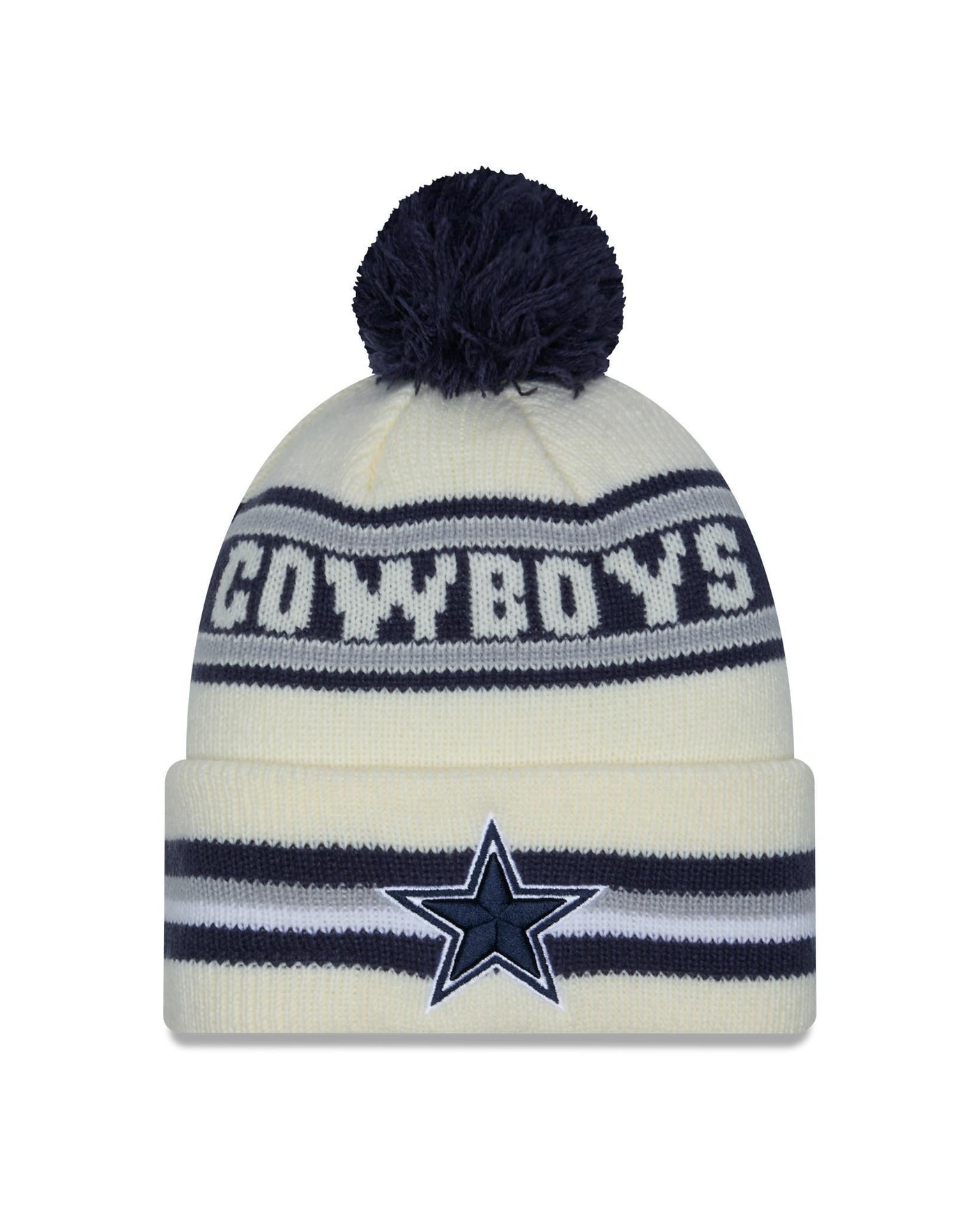 Cowboys 2025 New Era Men's Cream Classic Knit