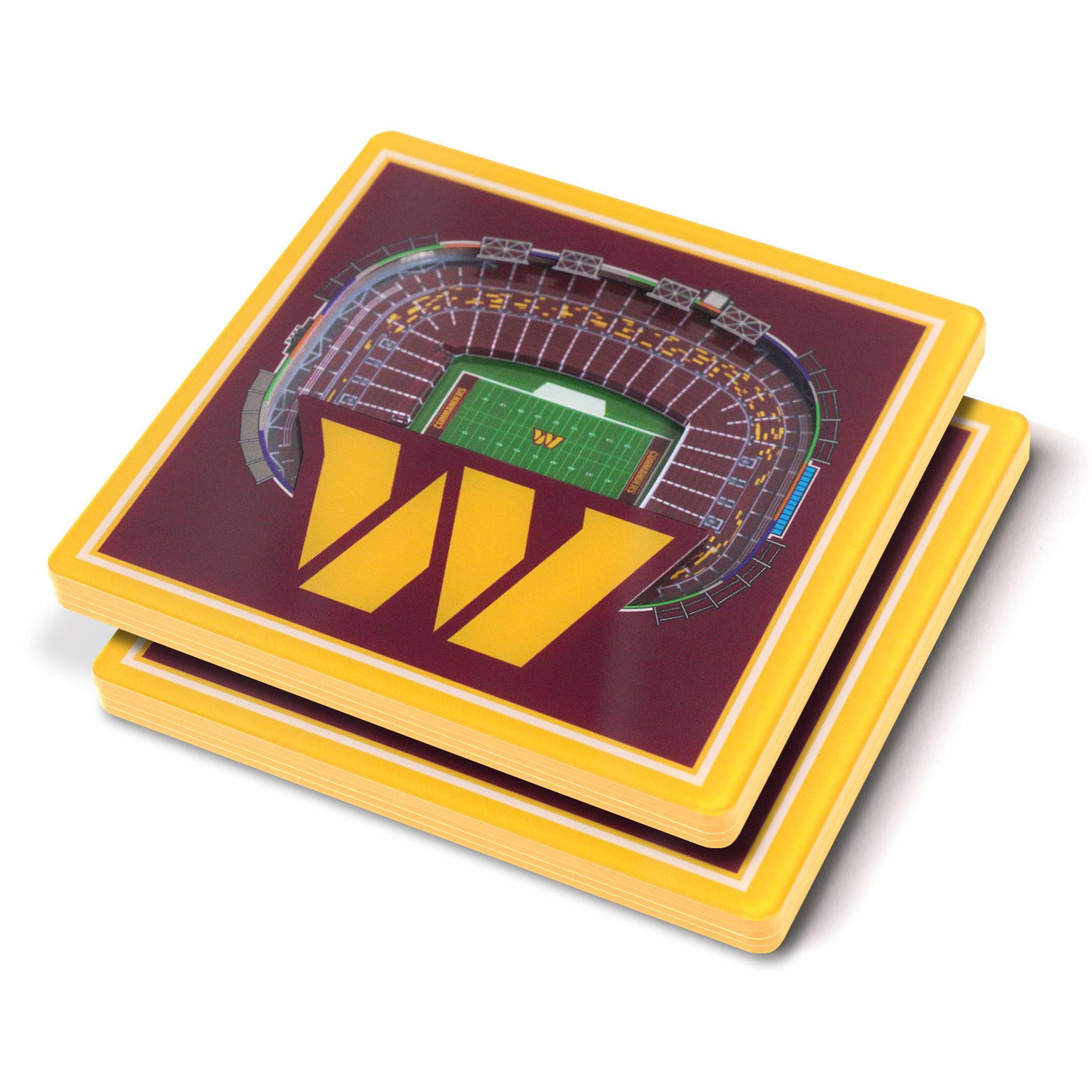 Commanders 3D Logo Series Coaster