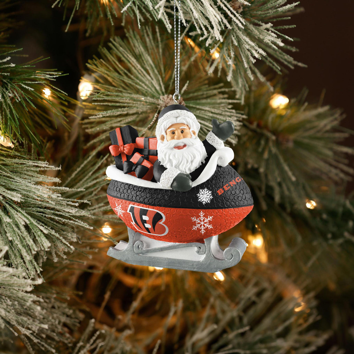 Bengals Football Sleigh Ornament