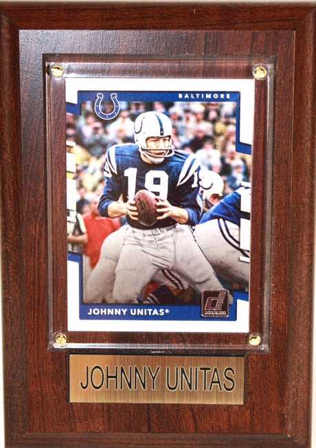 Johnny Unitas 4x6 Plaque