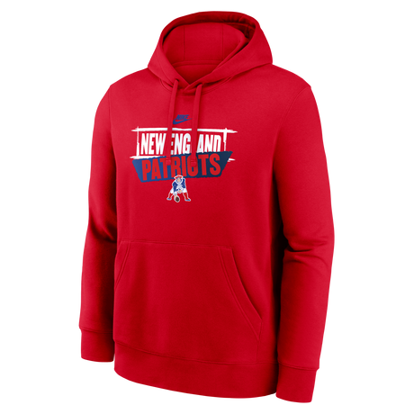 Patriots 2026 Nike Men's Club Fleece Team Wordmark Pullover Hoodie