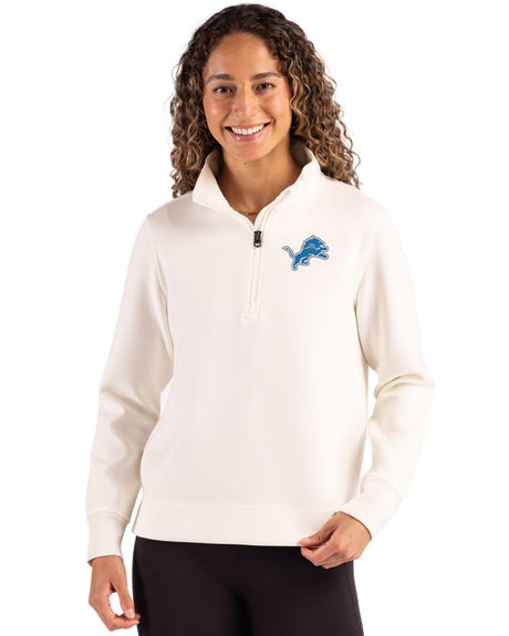 Lions Cutter & Buck Women's Roam Eco Quarter Zip Pullover