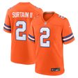 Broncos Patrick Surtain II Men's Alternate Orange Nike Game Jersey