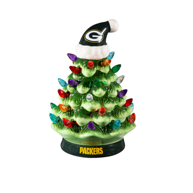 Packers LED 8" Ceramic Christmas Tree