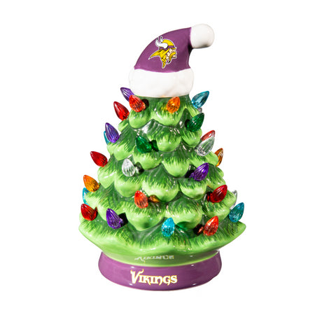 Vikings LED 8" Ceramic Christmas Tree