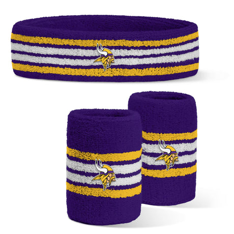 Vikings 2025 Headband and Wristband 3-Piece Combo