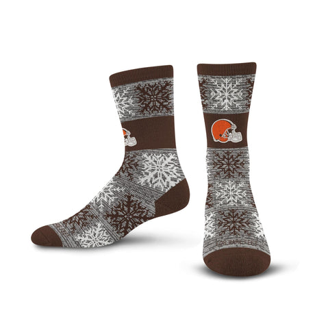 Browns 2026 Big Snowflakes Sock Pro Football Hall of Fame