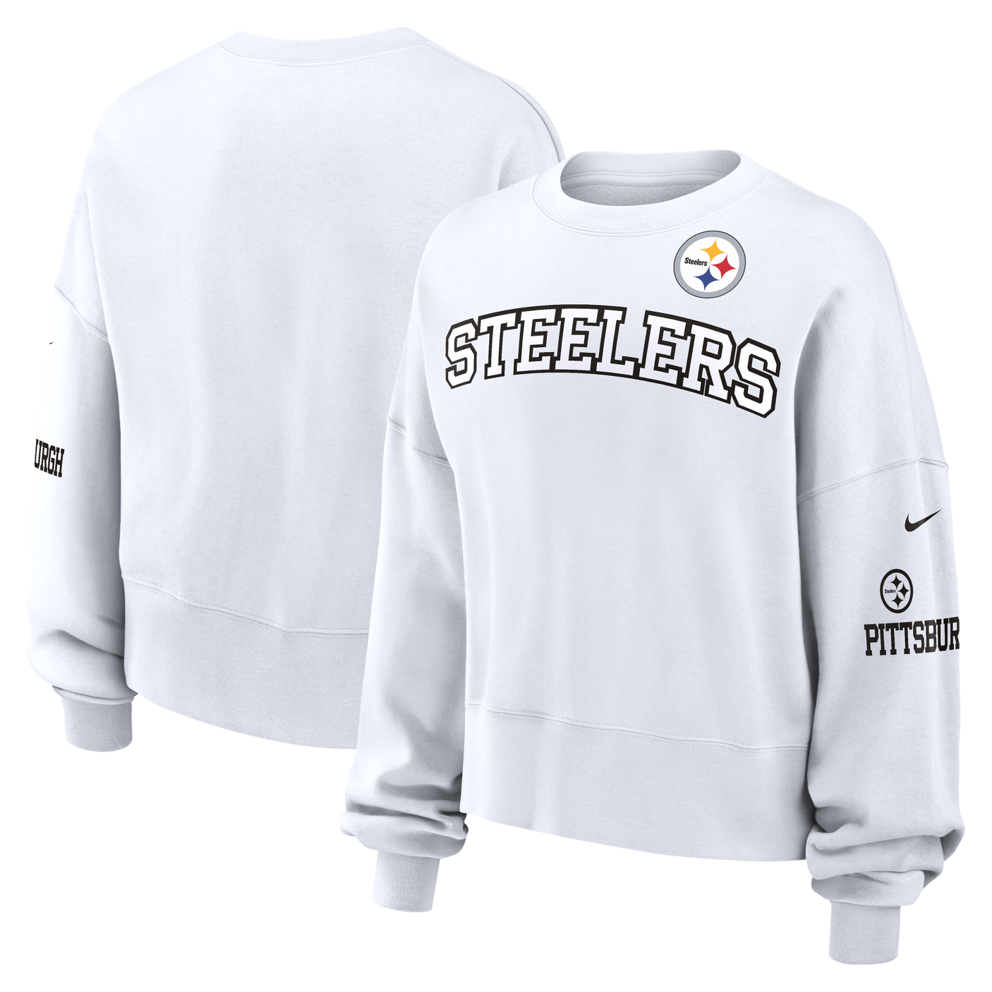 Steelers Women's Nike Oversized Fleece Crewneck