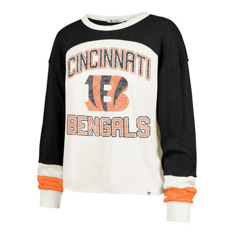 Bengals Women's '47 Double Header Curve Long Sleeve T-Shirt