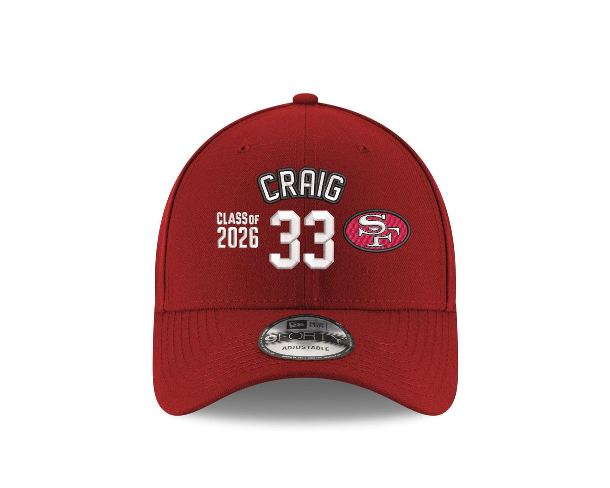 Roger Craig 49ers Class of 2026 New Era 9FORTY Name and Number Hat