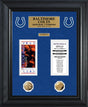 Baltimore Colts Super Bowl Ticket and Game Coin Collection Framed