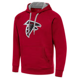 Falcons Antigua Men's Dark Red Cloud Pullover Hoodie Pro Football Hall of Fame