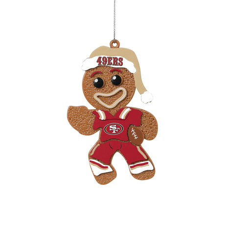 49ers Gingerbread Man in Uniform Ornament