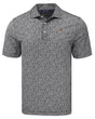 Ravens Cutter and Buck Men's Black Pike Eco Flora Print Polo