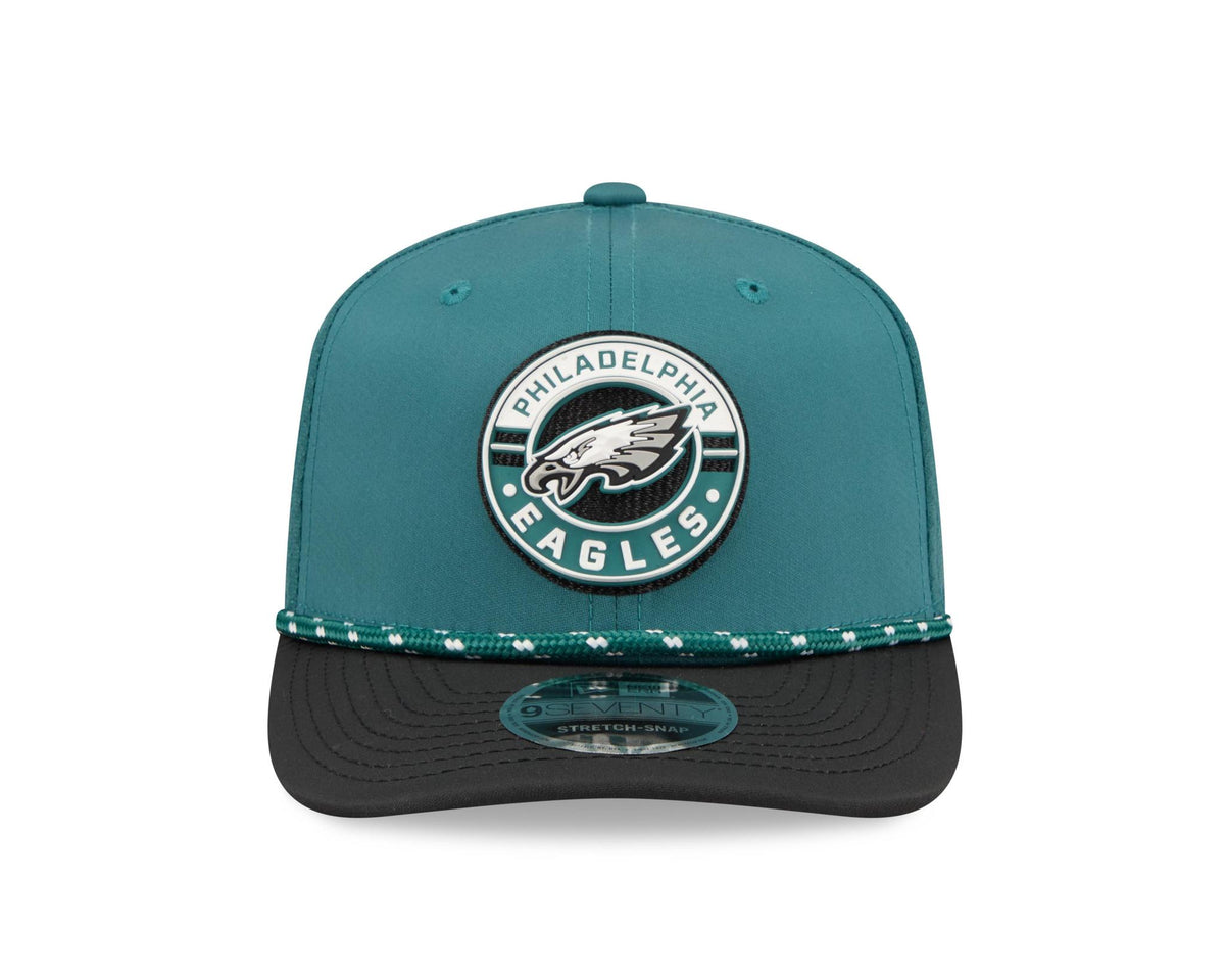 Eagles 2026 New Era Men's 9SEVENTY Stretch Snap Two-Tone Hat Pro Football Hall of Fame