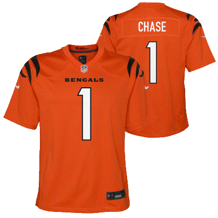 Bengal Ja'marr Chase Alternate Youth Nike Game Jersey