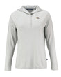 Ravens Cutter and Buck Women's Grey Coastline Epic Comfort Eco Hooded Shirt