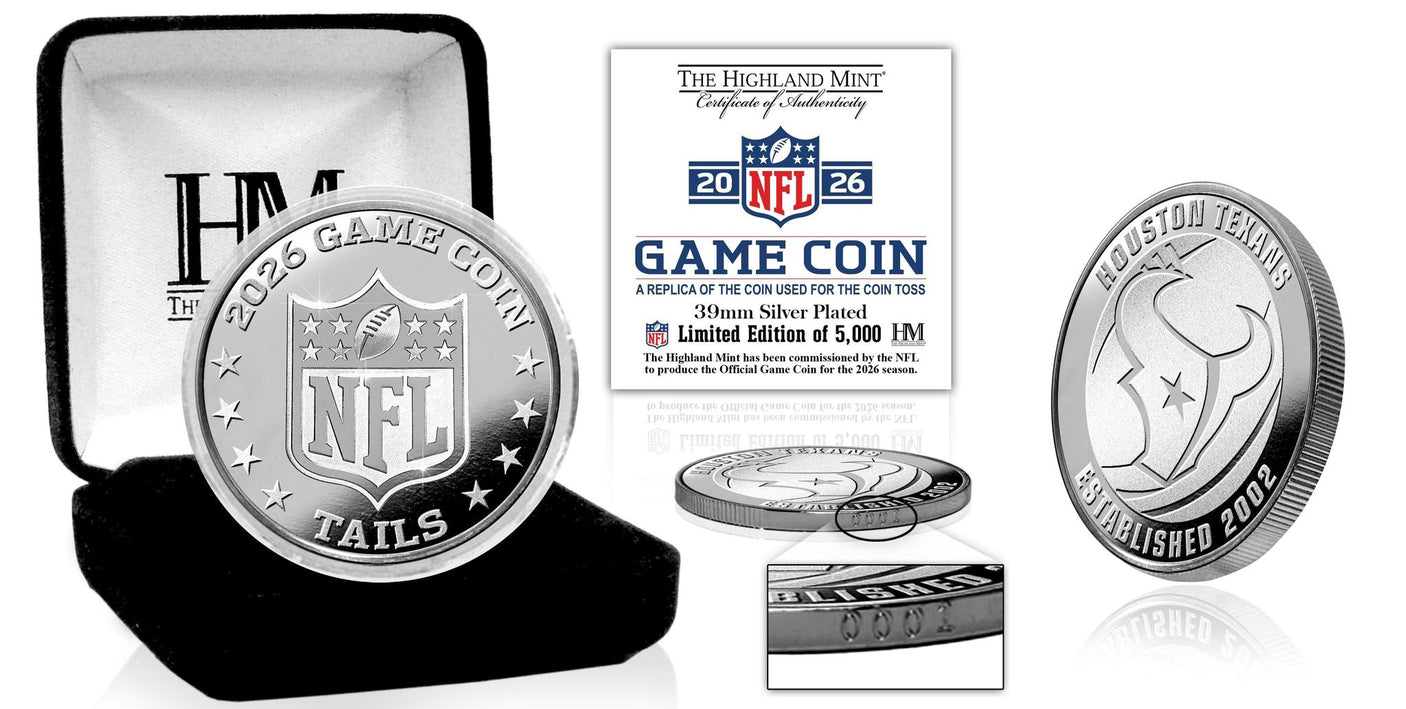 Texans 2026 Silver Plated Game Flip Coin