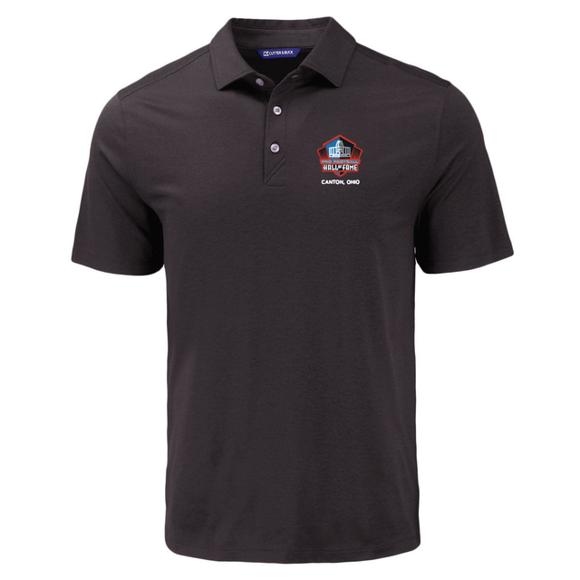 Hall of Fame Cutter & Buck Men's Black Coastline Recycled Double Peached Polo