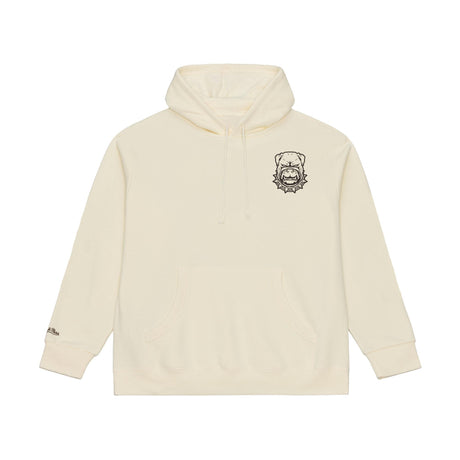 Browns 2026 Mitchell & Ness Men's Cream Beware of the Dawgs Hoodie Pro Football Hall of Fame