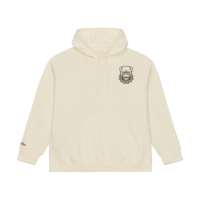 Browns 2026 Mitchell & Ness Men's Cream Beware of the Dawgs Hoodie Pro Football Hall of Fame