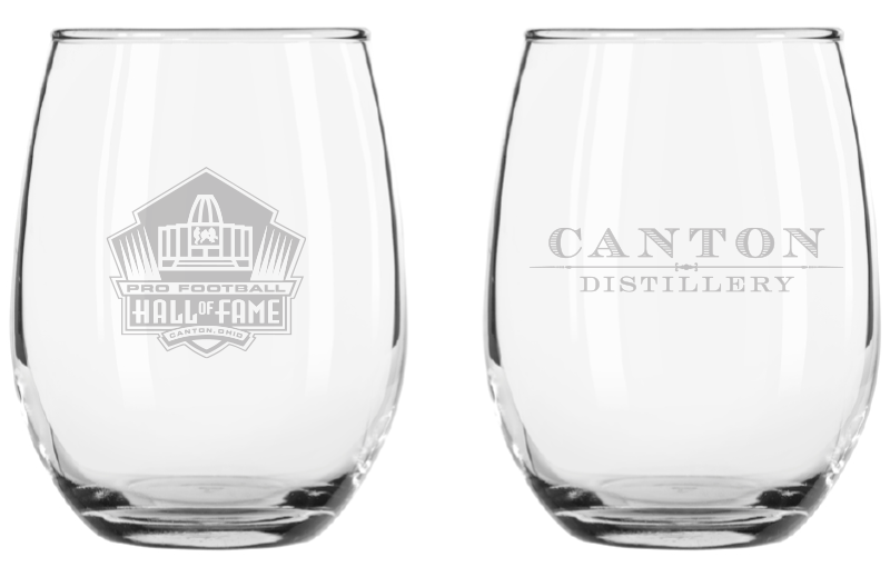 Hall of Fame Canton Distillery Stemless Wine Glass
