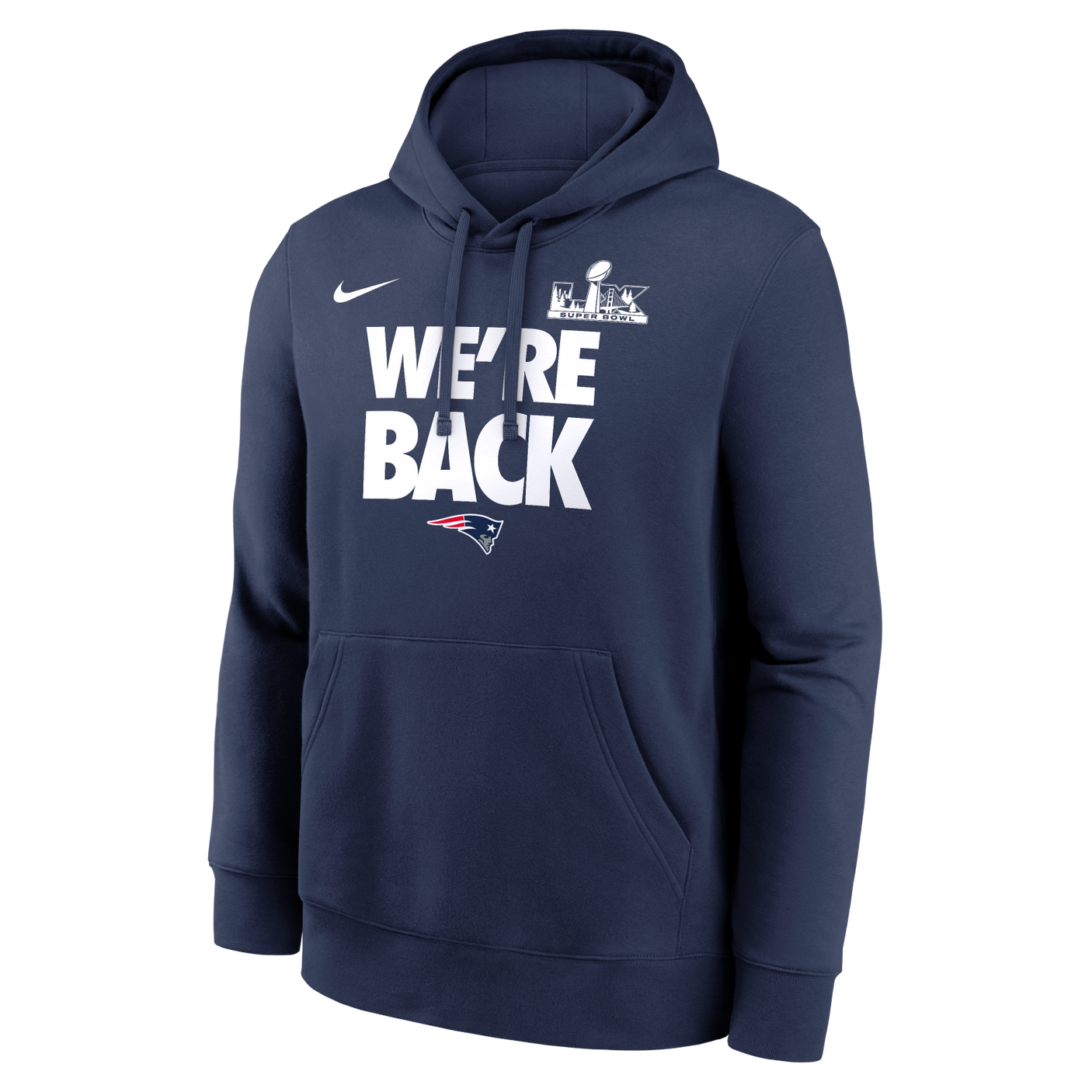 Patriots 2026 Nike Men's Club Fleece We're Back Pullover Hoodie