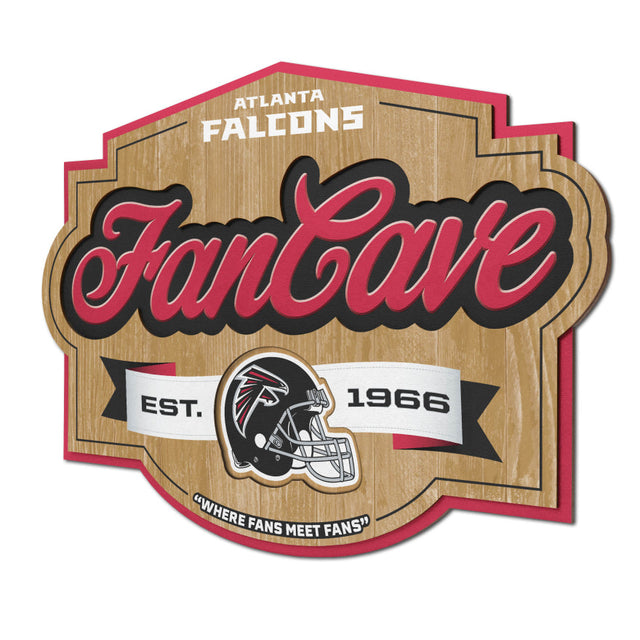 Falcons 3D Fan Cave Wall Sign