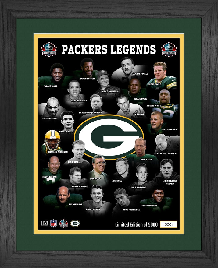 Packers Hall of Fame Inductees Legacy Frame