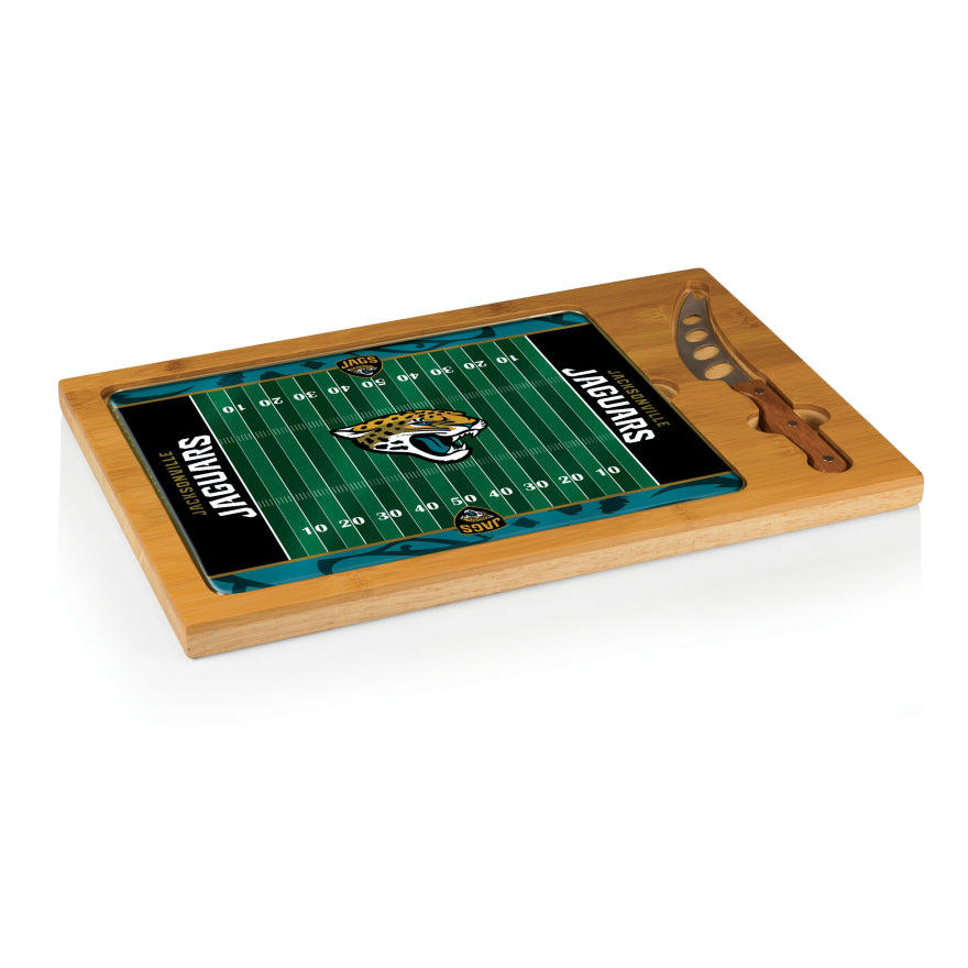 Jaguars Icon Glass Top Cutting Board & Knife Set by Picnic Time