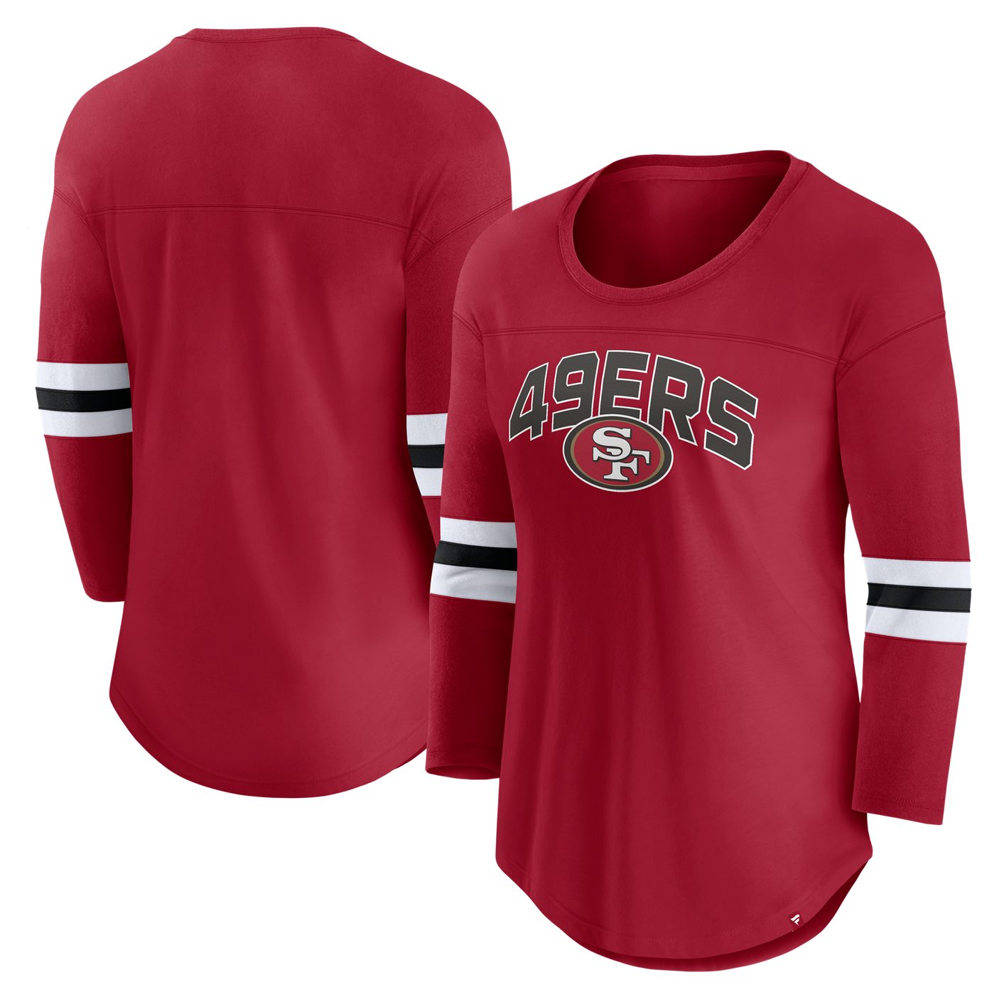 49ers Women's Fanatics First Team Arch 3/4 Sleeve T-Shirt