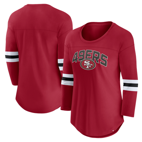 49ers Women's Fanatics First Team Arch 3/4 Sleeve T-Shirt