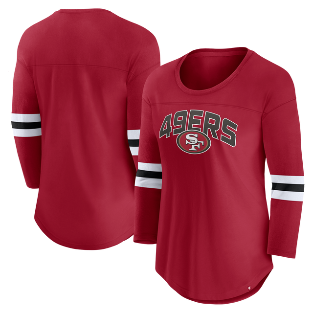 49ers Women's Fanatics First Team Arch 3/4 Sleeve T-Shirt