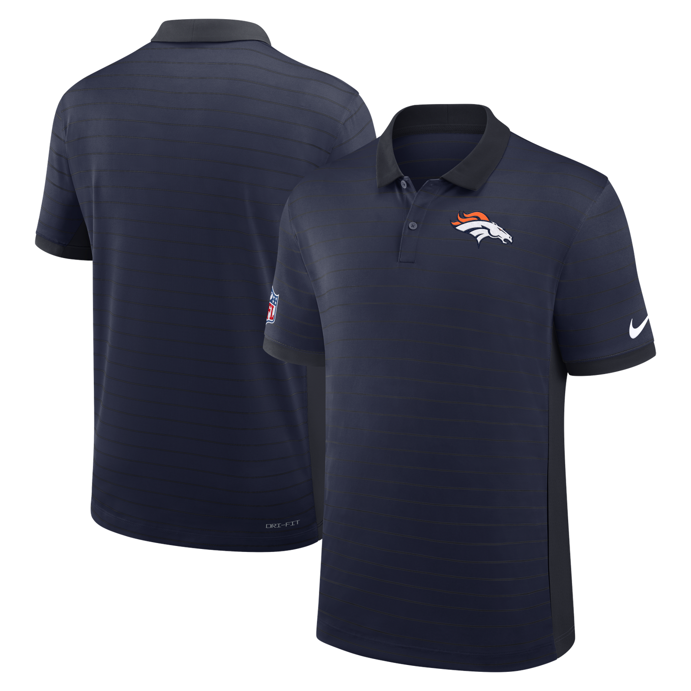 Broncos 2026 Nike Men's Dri-Fit Striped Polo