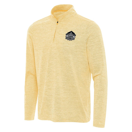 Hall of Fame Antigua Men's Gold Heather Endless 1/4 Zip Pullover Pro Football Hall of Fame