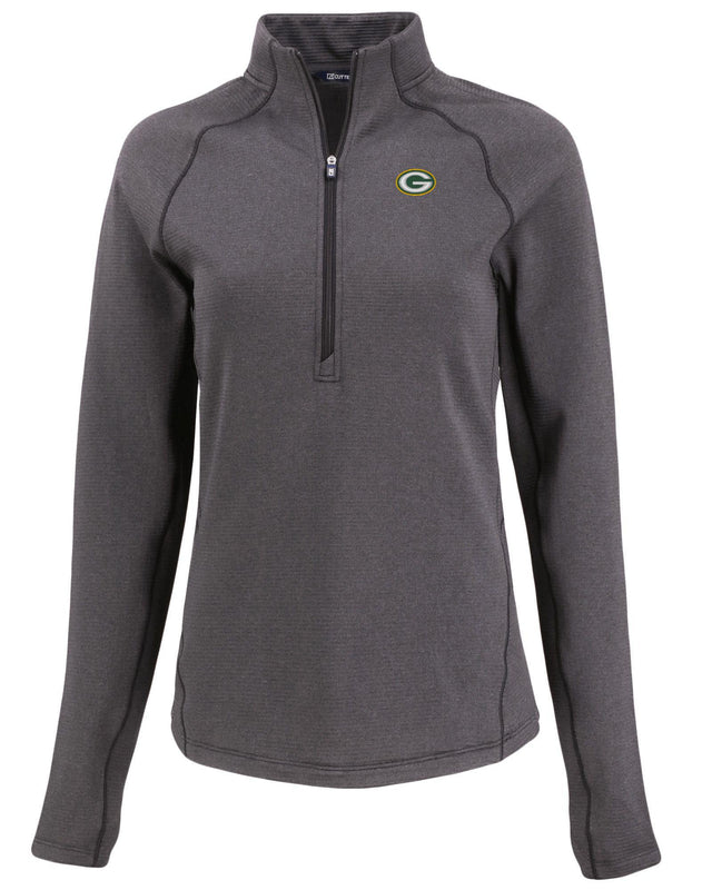 Packers Cutter and Buck Women's Peshastin Eco Fleece Half Zip Pullover
