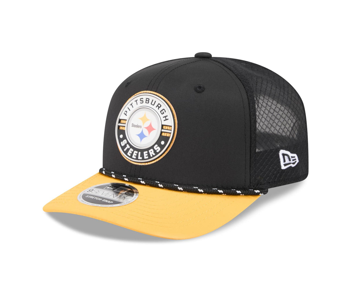 Steelers 2026 New Era Men's 9SEVENTY Stretch Snap Two-Tone Hat Pro Football Hall of Fame
