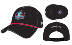 Hall of Fame New Era Men's 9FORTY Black and Red Rope Hat