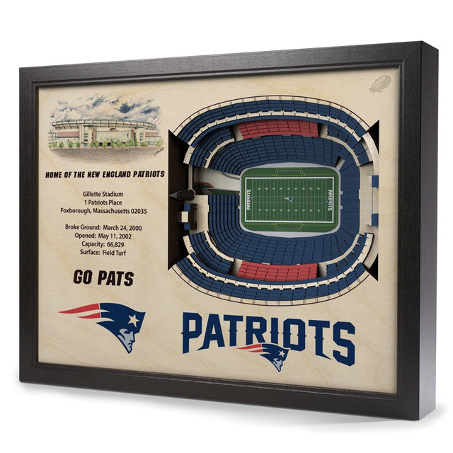 Patriots StadiumView Wall Art 3-D Replica Stadium