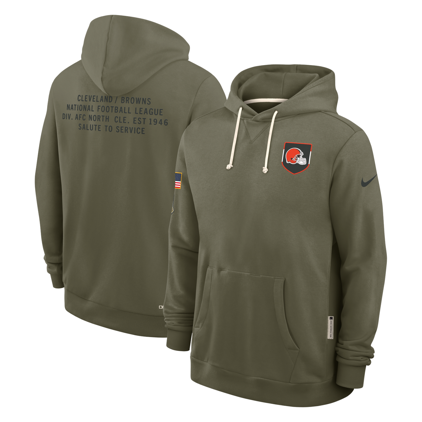 Browns 2025 Nike Men's Salute to Service Hoodie