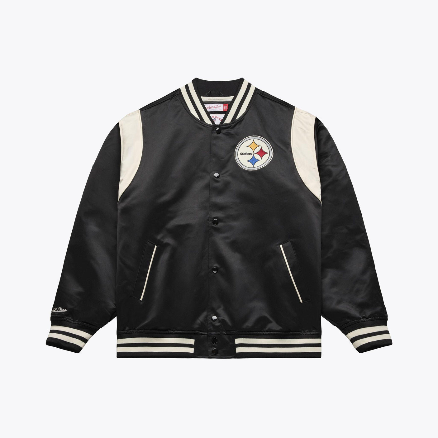 Steelers 2026 Mitchell & Ness Men's NFL Retro Roots Lightweight Satin Jacket (10355337560340)