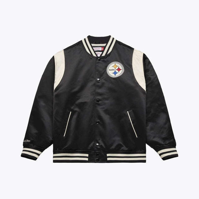 Steelers 2026 Mitchell & Ness Men's NFL Retro Roots Lightweight Satin Jacket (10355337560340)