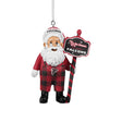 Falcons Santa Overalls Ornament