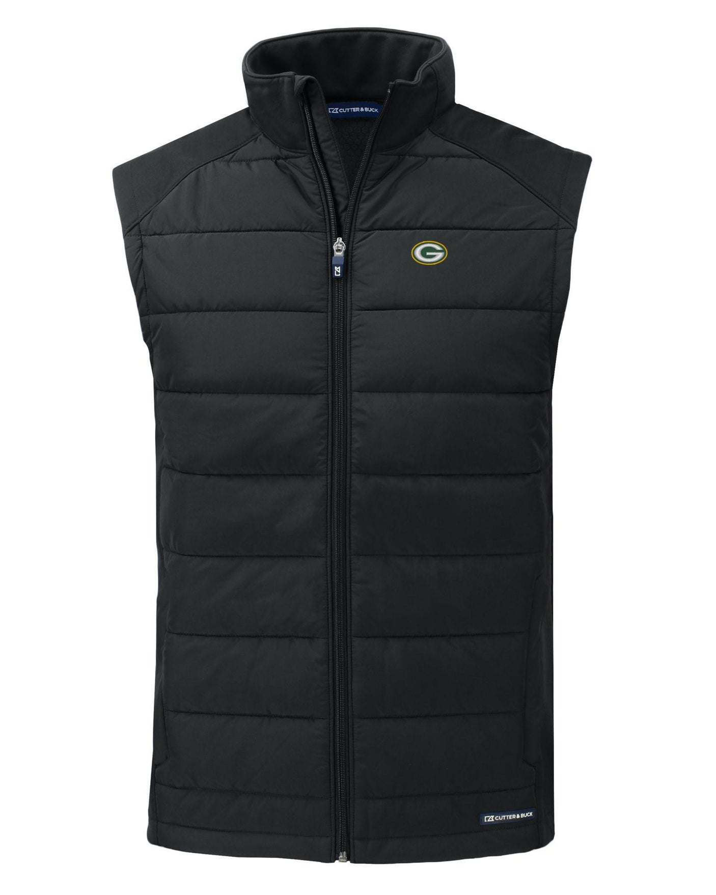 Packers Cutter and Buck Men's Evoke Eco Hybrid Vest