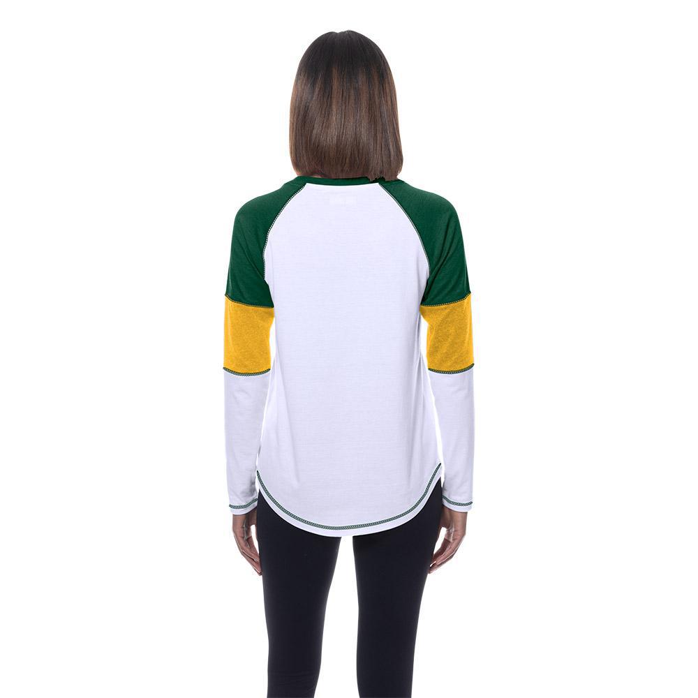 Packers 2025 New Era Women's White Long Sleeve T-Shirt